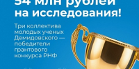 Три коллектива молодых ученых Демидовского университета одержали победу в грантовом конкурсе Российского научного фонда - ЯГУ им. П.Г. Демидова