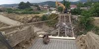 В селе Ново-Лидже Табасаранского района начали установку временного моста (САРМ) вместо обрушившегося - Голос Табасарана