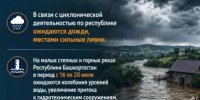 По прогнозу Башгидрометцентра, в республике ожидаются дожди, местами сильные ливни. В отдельных районах ожидаются порывы ветра до 20 м/с. - Давлекановский район