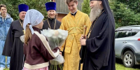 Епископ Павлово-Посадский Силуан совершил Божественную Литургию в храме Благовещения Пресвятой Богородицы в Сальково - Храм Иоанна Воина