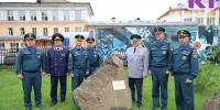 На Аллее пожарных и спасателей в Сыктывкаре открыли памятный знак в честь Госпожнадзора - ИА Комиинформ