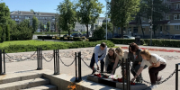 22 июня в День памяти и скорби сотрудники УФК по Псковской области, члены Поискового отряда «Казначей 60» почтили память погибших в годы Великой Отечественной войны - УФК по Псковской области