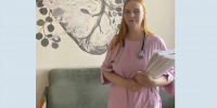 ​Кристина Ивановская приступила к работе в должности врача-стажёра первого кардиологического отделения БСМП №1 - Министерство здравоохранения