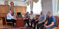 Встреча главы Гергебильского района Магомедали Тагирова и руководителя комитета ветеринарии РД Ахмеда Муслимова - Гергебильский район