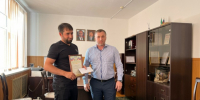 Награждение лейтенанта полиции Арсена Шарабудинова в Гергебильском районе - Гергебильский район