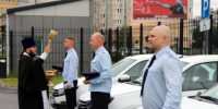 Священник совершил чин освящения нового транспорта брянского УМВД - БрянскToday.Ru