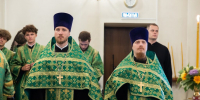 Настоятель Свято-Троицкого собора принял участие в архиерейском богослужении в храме преподобного Сергия Радонежского г. Саратова - Свято-Троицкий собор
