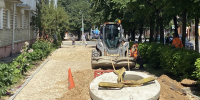 В Йошкар-Оле обновляют пешеходные дорожки на улице Первомайской - Газета Йошкар-Ола