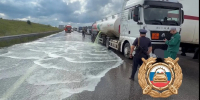 В Башкирии столкнулись два грузовика, один из которых вёз нефтепродукты - Сетевое издание Республика Башкортостан