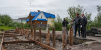 В Воркуте продолжается благоустройство Городского парка имени 40-летия ВЛКСМ. - Муниципальный округ Воркута