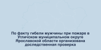 По факту гибели мужчины при пожаре в Угличском муниципальном округе Ярославской области организована доследственная проверка - Следственный комитет