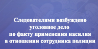 Следователями возбуждено уголовное дело по факту применения насилия в отношении сотрудника полиции - Следственный комитет