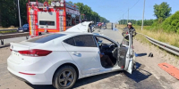 В Петушинском округе после ДТП на трассе загорелся автомобиль - Progorod33.Ru
