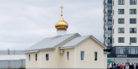 На месте закладки Патриархом собора в Челнах, освятили временный храм - ИА Татар-информ