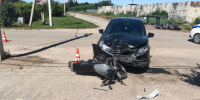 Двое подростков на мопеде пострадали в ДТП с Грантой в Липецкой области - Липецкая ГТРК