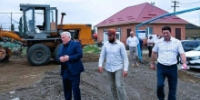 Галип Галипов проинспектировал строительство модульной школы в селе Цияб Цилитли - Гумбетовский район