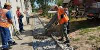 В Темрюке на улице Коллонтай постелили тротуар - Газета Таманский Вестник