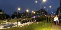 Видео: проспект Королева перекрывали из-за горящей машины - Spbdnevnik.ru