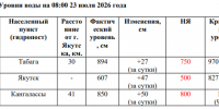 Оперативная обстановка о прохождении летнего паводка на 23 июля - Администрация г. Якутск