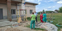 Продолжается текущий ремонт входной группы Луговского Дома культуры - Кинешемский муниципальный район