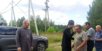Визит епископа Касимовского и Сасовского Исаакия в строящийся храм поселка Озёрный - Касимовская епархия