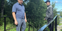 В Наволоках  завершается строительство пешеходной лестницы на «Больничной горе» - Kineshemec.Ru