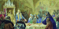 «Патриарх Никон пересматривает богослужебные книги», А. Д. Кившенко, 1880 год © Изображение является общественным достоянием - Yuga.Ru