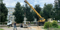 В городе Карачеве подходит к концу установка памятного знака, посвященного Дню Военно-Морского Флота - ИА Наш Брянск.ru
