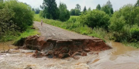 В Глазовском районе вновь размыло насыпь на дороге в деревню Порпиево - Сусанин