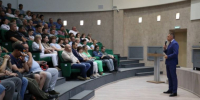 Главный специалист по профориентационной работе ПАО «ММК» Владимир Дрёмов встретился с коллективом АО «Горэлектросеть» - Магсити74