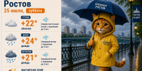 Дожди и магнитная буря ожидаются в Ростове 25 июля - Bloknot-Rostov.Ru