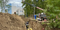 На площади у ДК «Мечта» в п. Селятино ремонтируют магистральный участок теплотрассы - Администрация Наро-Фоминского г.о.