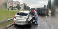 Появились подробности ДТП с перевернувшимся грузовиком на МП в Воронеже - ГТРК Воронеж