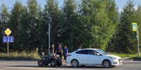 В Омске дети на квадроцикле столкнулись с Hyundai Solaris - Om1.Ru