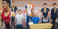 На высшей ступени Нозим Сафаров из Якутии. Фото Федерации спортивной борьбы Бурятии. - Yakutia-Daily.Ru
