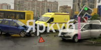 Два ДТП с пострадавшими произошли на Ленинградском проспекте в Ярославле_320133 - YarCube.Ru