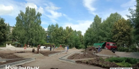 Сквер у ДК «Криолит» в Кувандыке готов на 80 процентов - Газета Оренбуржье