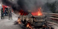 BMW вспыхнуло на М-4 «Дон» в Воронежской области - Обозреватель.Врн