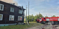 Тушение пожара в посёлке Подтёсово - Газета Красноярский рабочий