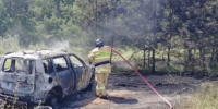 Загоревшийся автомобиль спровоцировал возгорание в лесу Шигонского района - КТВ-ЛУЧ