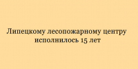 Лесопожарный центр Липецкой области отметил своё 15‑летие. - Народное слово