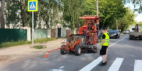 На дорогах Йошкар-Олы обновляют разметку - I-ola.Ru