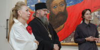 Митрополит Новосибирский и Бердский Варфоломей ознакомился с экспозицией произведений Ильи Глазунова - Художественный музей