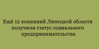 В Липецкой области ещё 12 компаний удостоены статуса социального предпринимательства. - Народное слово