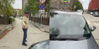 В Новосибирске водитель наехал на женщину после конфликта на парковке - Gorsite.Ru