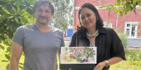 Художник из Волгограда Пугачёв написал этюд в музейном саду - Новости Заинска