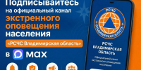 Подпишитесь на канал экстренного оповещения «РСЧС Владимирская область» в МАКС - Управление физкультуры и спорта