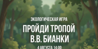 Экологическая игра «Пройди тропой Бианки». Афиша встречи - ЦБС Автозаводского района
