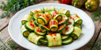 Кабачки не жарю и не тушу: открыла для себя закуску-пятиминутку "Пиканта" - режу на ленты, добавляю специи и мёд - гости сметают вмиг - Progorod33.Ru