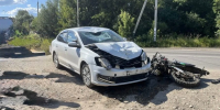 Под Орлом два подростка на мотоцикле влетели в иномарку - OrelTimes.Ru